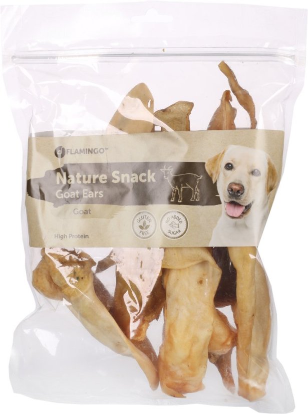 FLAMINGO NATURE SNACK kozie uši 200g
