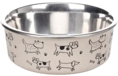 FLAMINGO BOWL JAPPIE miska pre psa s kreslenými psami 13,5 cm 450ml