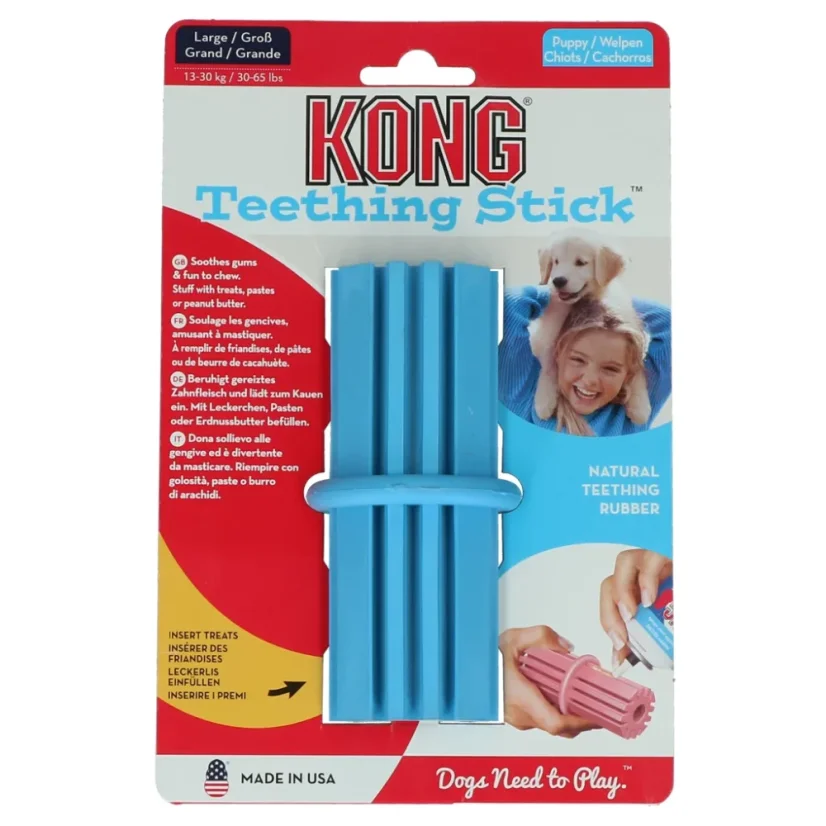 KONG Puppy Teething Stick hračka pre šteniatko -  na čistenie zubov - veľkosť L 12 cm