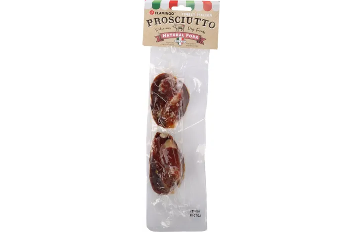 FLAMINGO NATURE SNACK bravčová bedrová kosť na hryzenie - prosciutto, 2ks 2