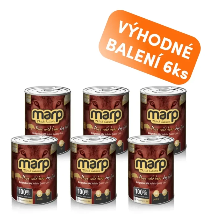 Marp konzerva pre psov  Wild Boar s diviakom 6x400g