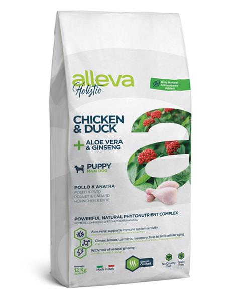 Alleva Holistic puppy/junior MAXI chicken duck 12 kg