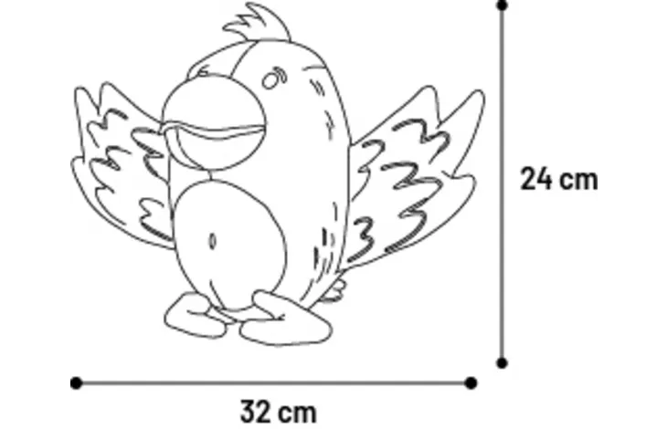 FLAMINGO TOY KIFFI BIRDS hračka pre psa látkový vták Tukan - rôzne druhy 2
