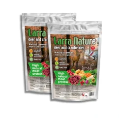 Larra Nature Jeleň a Brusnice 22/12 2x12 kg - Deer - slovenské krmivo pre kastrovaných a starších psov Larra Nature Jeleň a Brusnice 22/12 2x12 kg - Deer - slovenské krmivo pre kastrovaných a starších psov