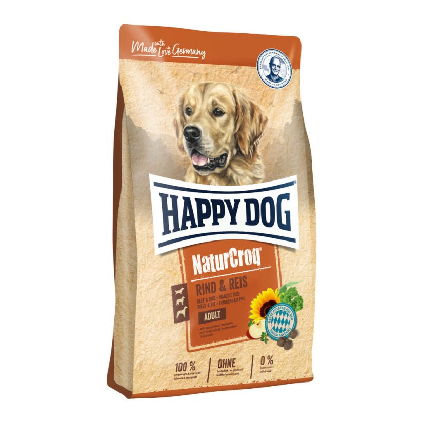 Happy Dog PREMIUM NaturCroq hovädzie a ryža 15kg