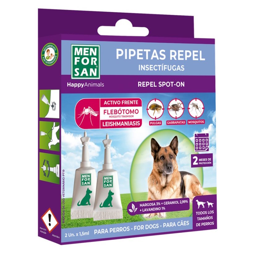 MENFORSAN Prírodná antiparazitná pipeta pre psa 2x1,5