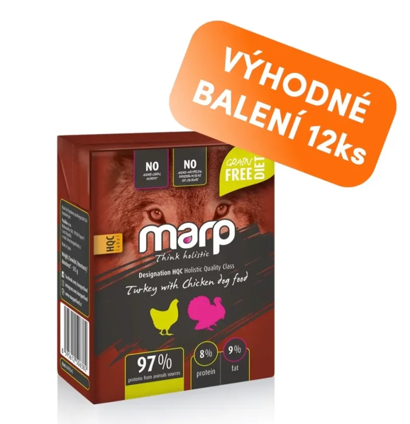 Marp konzerva pre psov Tetrapack morka s kuraťom 12x375g