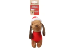 FLAMINGO Christmas Toy Tikko Dog Brown