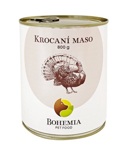 BOHEMIA Morčacie mäso vo vlastnej šťave 800 g
