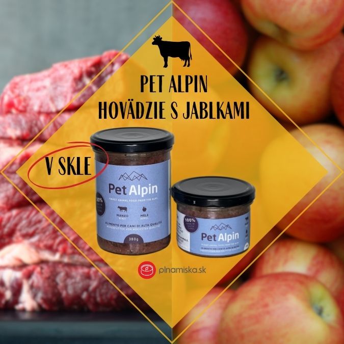 Pet Alpin hovädzie s jablkami 180g