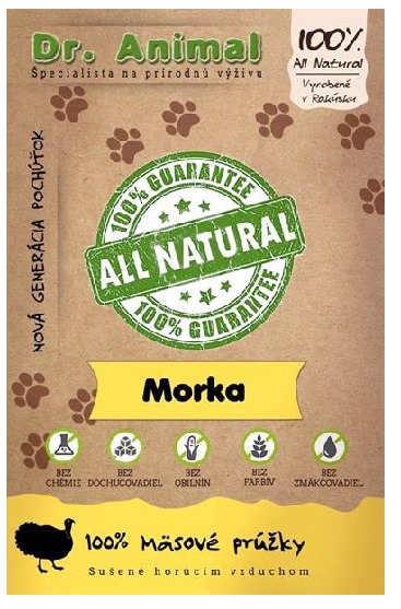 Dr. Animal Morka mäsové prúžky 80 g
