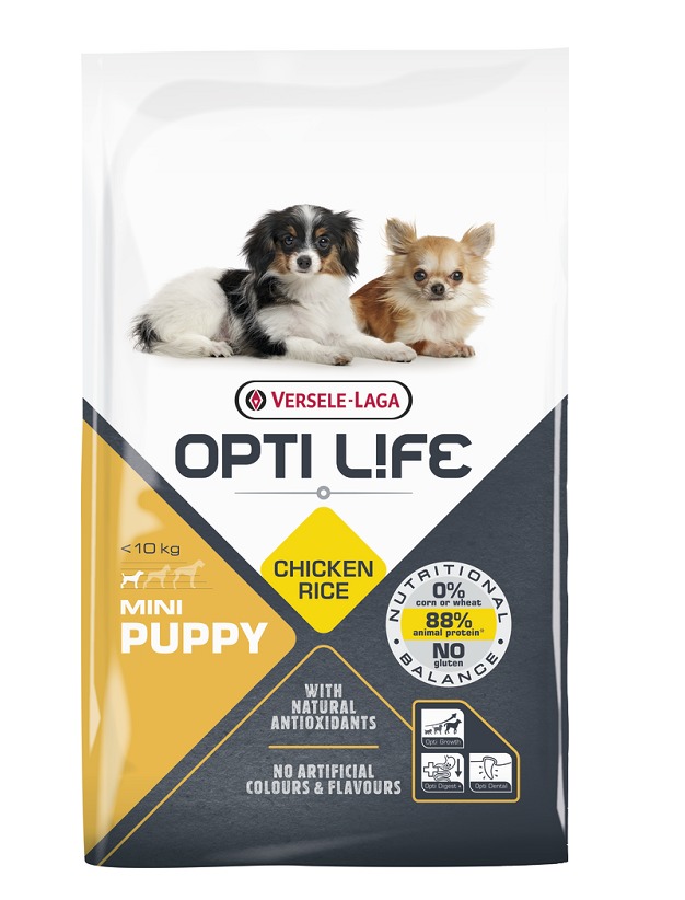 Versele Laga OptiLife Puppy Mini kura a ryža 7,5kg