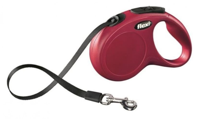 FLEXI Classic popruh S 5m červené (do 15 kg)