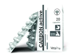 VetaPro Carbon Active 60 cps - aktívne uhlie, detoxikačný absorbent pre psov a mačky