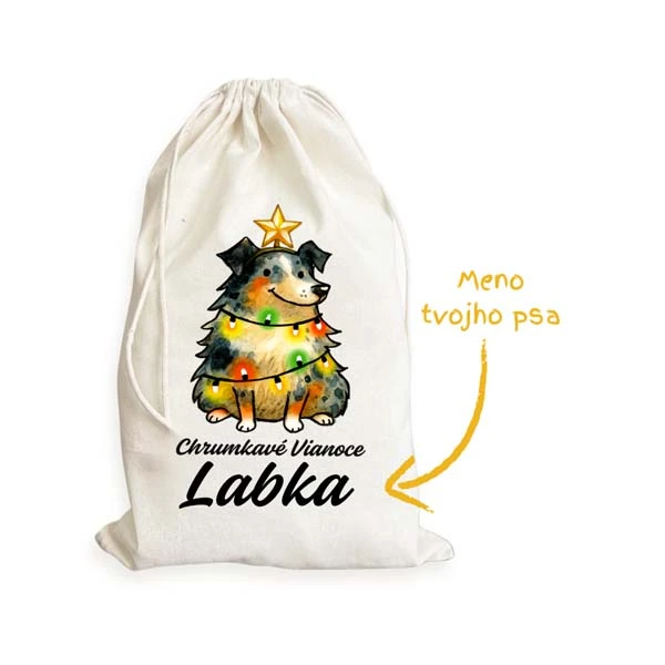 Vianočný balíček s menom psa obsahuje Marp pamlsky a hračku. Personalizovaný darček pre psa - STROMČEK , VELKÝ 1