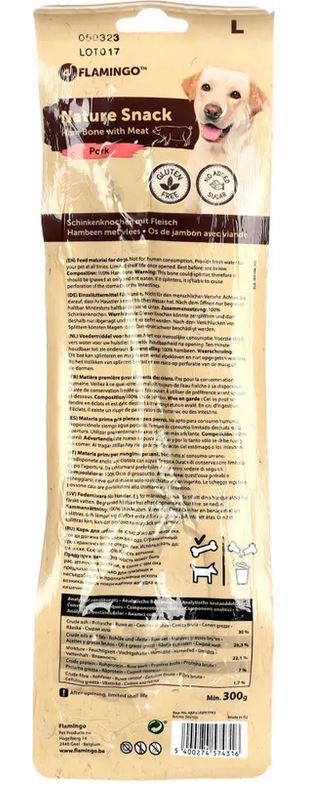 FLAMINGO NATURE SNACK šunková kosť s mäsom 300-500g
