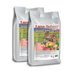 Larra Nature Kačka a Králik s čučoriedkami 25/15 2x 12kg - je slovenské určené pre dospelých a senzitívnych psov.