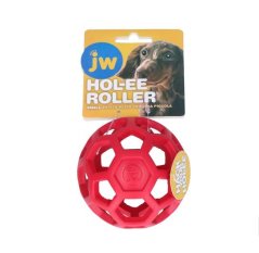 JW HOL-EE Roller S 9 cm Red - dierovaná loptička pre psa