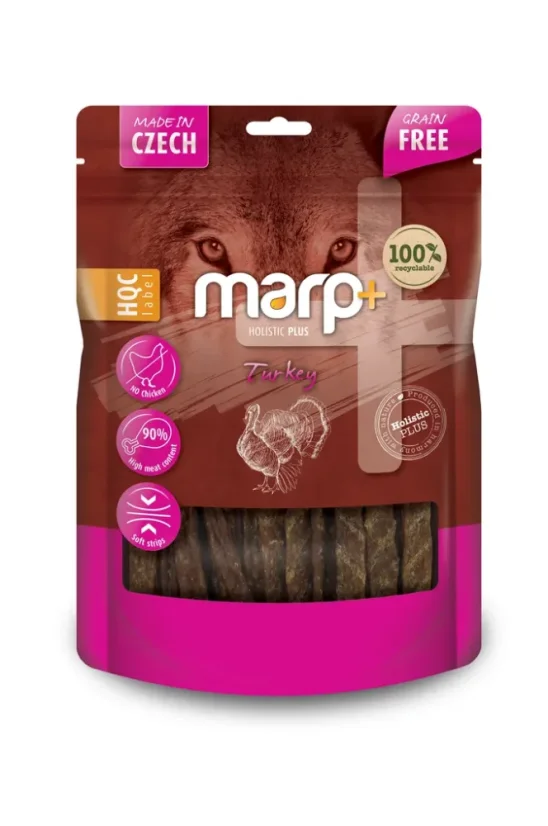 Marp Treats Holistic+ maškrty pre psov morčacie 80g