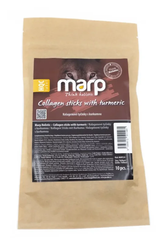 Marp Treats Holistic kolagénová tyčinka s kurkumou 10 ks - pamlsky pre psa na žuvanie 3