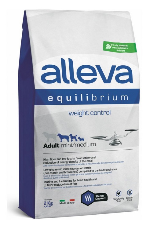 Alleva SP EQ adult MINI/M weight control chicken ocean fish 2 kg Alleva SP EQ adult MINI/M weight control chicken ocean fish 2 kg