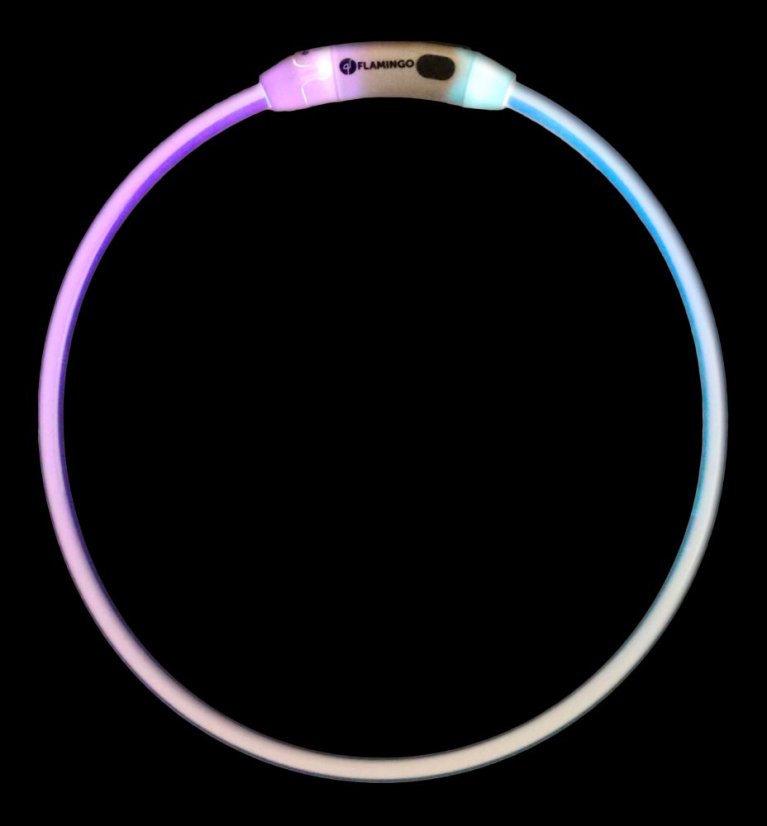 FLAMINGO LED COLLAR RAINA MULTICOLOUR 20-63CM 8MM