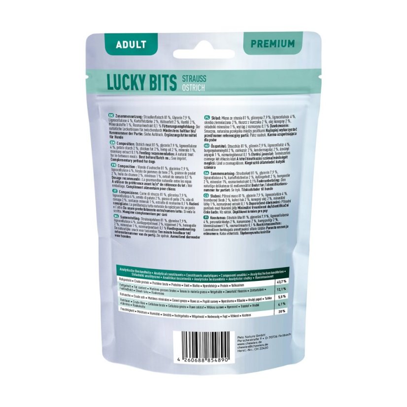 Chewies Lucky Bits pštros, 100g