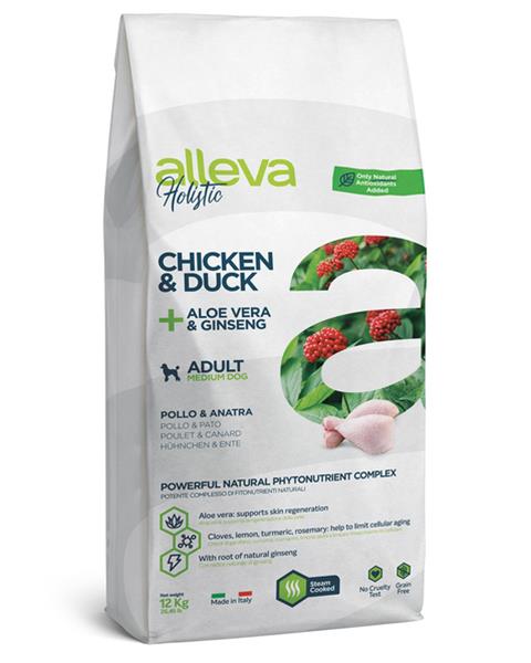 Alleva Holistic adult M chicken duck 12 kg