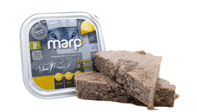 Marp konzerva pre psov  Jahňacie s hovädzím 150g - vanička pre psa