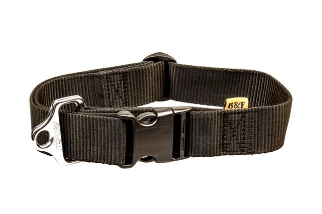 B&F Obojok Classic popruh 4x43-74 cm čierny