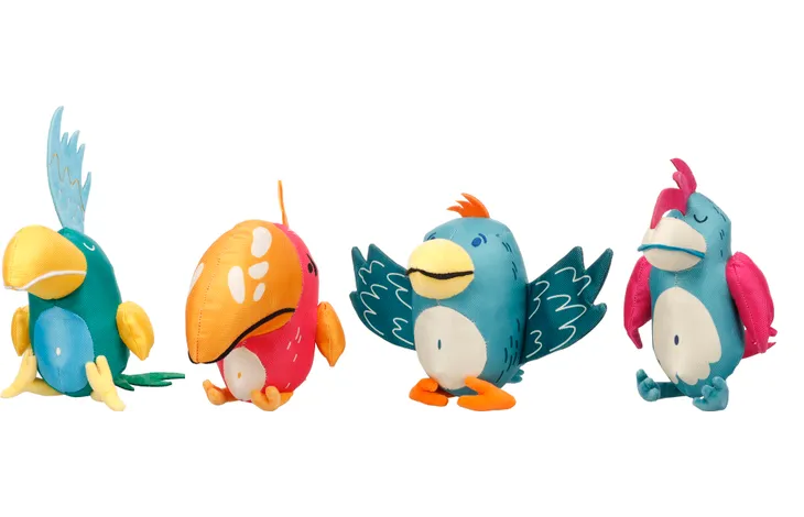 FLAMINGO TOY KIFFI BIRDS hračka pre psa látkový vták Tukan - rôzne druhy
