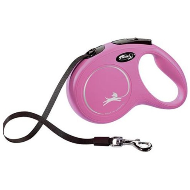 FLEXI Classic popruh S 5m ružové (do 15 kg)