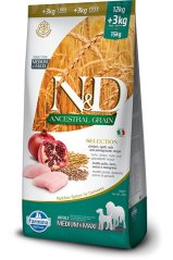 Farmina ND LG S adult M/MAX Chicken Pomegranate 12+3kg