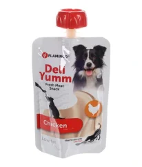 FLAMINGO DELI YUMM FRESH MEAT SNACK kura 90g - pasta pre psa na lízanie