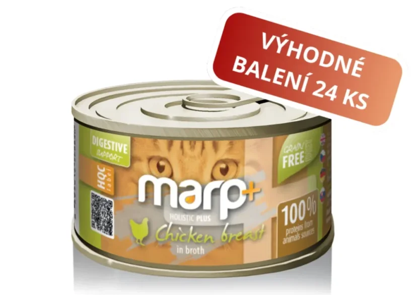 Marp Holistic+ konzerva pre mačky Kuracie prsia vo vývare 24x70g