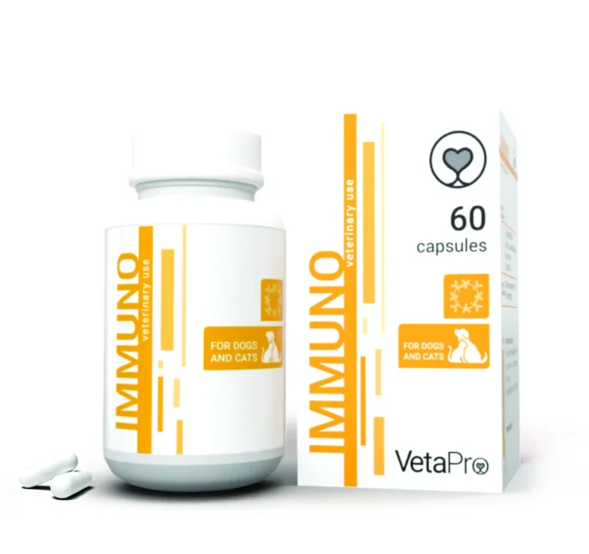 VetaPro Immuno 60 cps doplnok stravy pre psa a mačku na podporu imunity VetaPro Immuno 60 cps doplnok stravy pre psa a mačku na podporu imunity