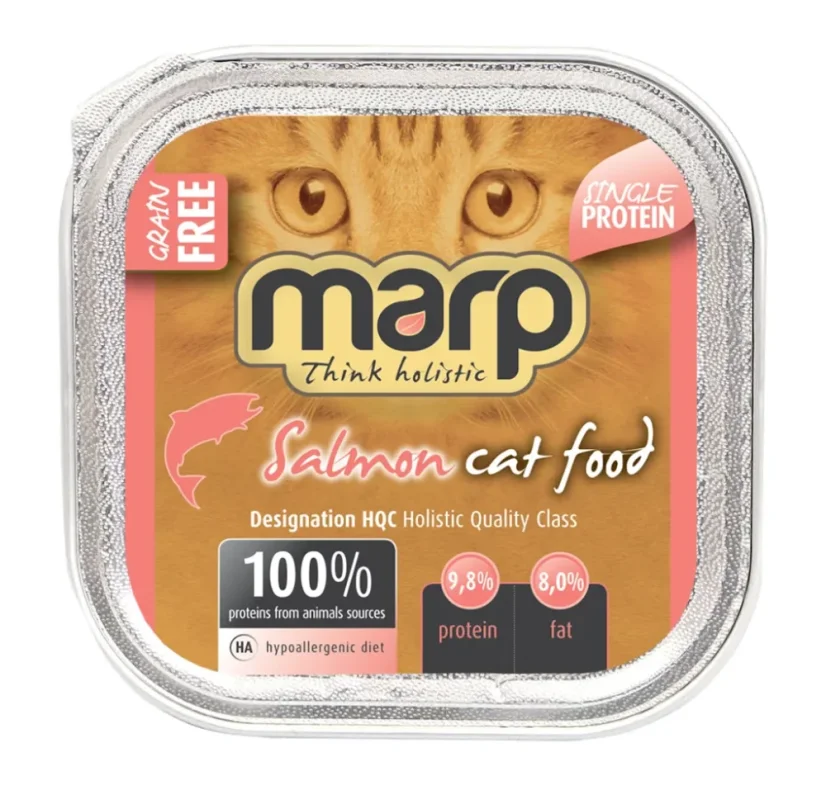 Marp konzerva pre mačky Salmon s lososom - vanička pre dospelé mačky, mačiatka a mačky s nadváhou 100g 1