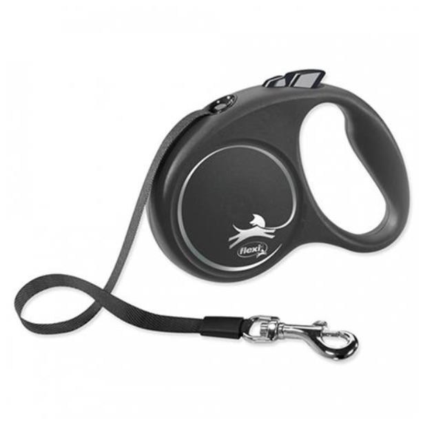 FLEXI Black Design popruh M 5m čierne (do 25 kg)