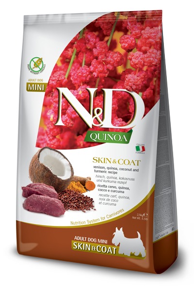 Farmina ND QUINOA adult MINI Skin Coat Venison 2,5kg