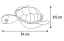 Flamingo Turtle - korytnačka pískacia látková hračka pre psa. Veľkosť L: 23 x 34 x 9,5 cm 2