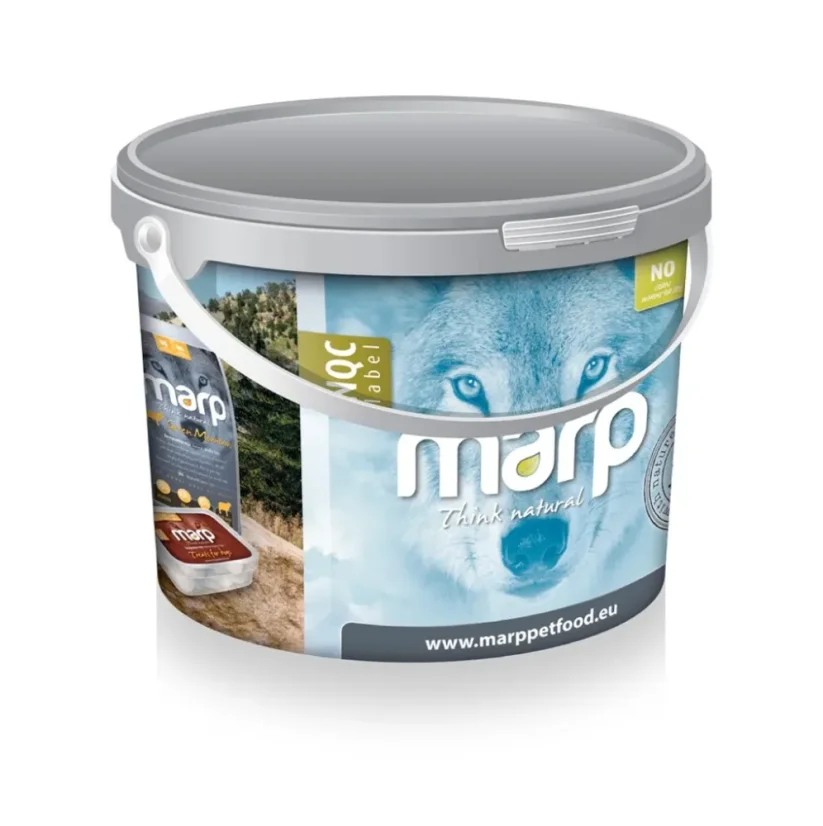 Marp Natural Farmland kačacie granule pre dospelé psy 4kg v zásobníku 