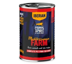 Primal Spirit Iberian Mediterranean Farm konzerva pre psa s kuracím a bravčovým mäsom 400g