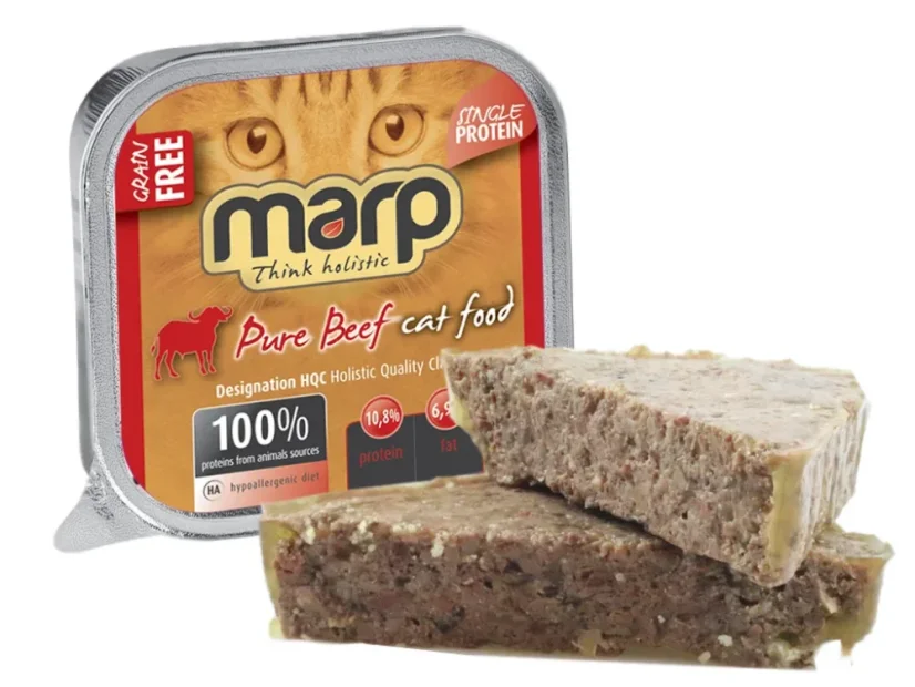 Marp konzerva pre mačky  Beef s hovädzím - vanička pre dospelé mačky a mačiatka 100g