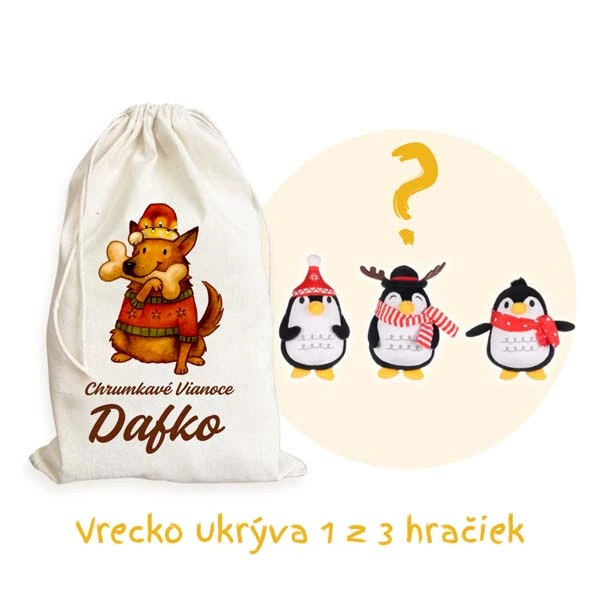 Vianočný balíček s menom psa obsahuje Marp pamlsky a hračku. Personalizovaný darček pre psa - KOSŤ, VELKÝ 3