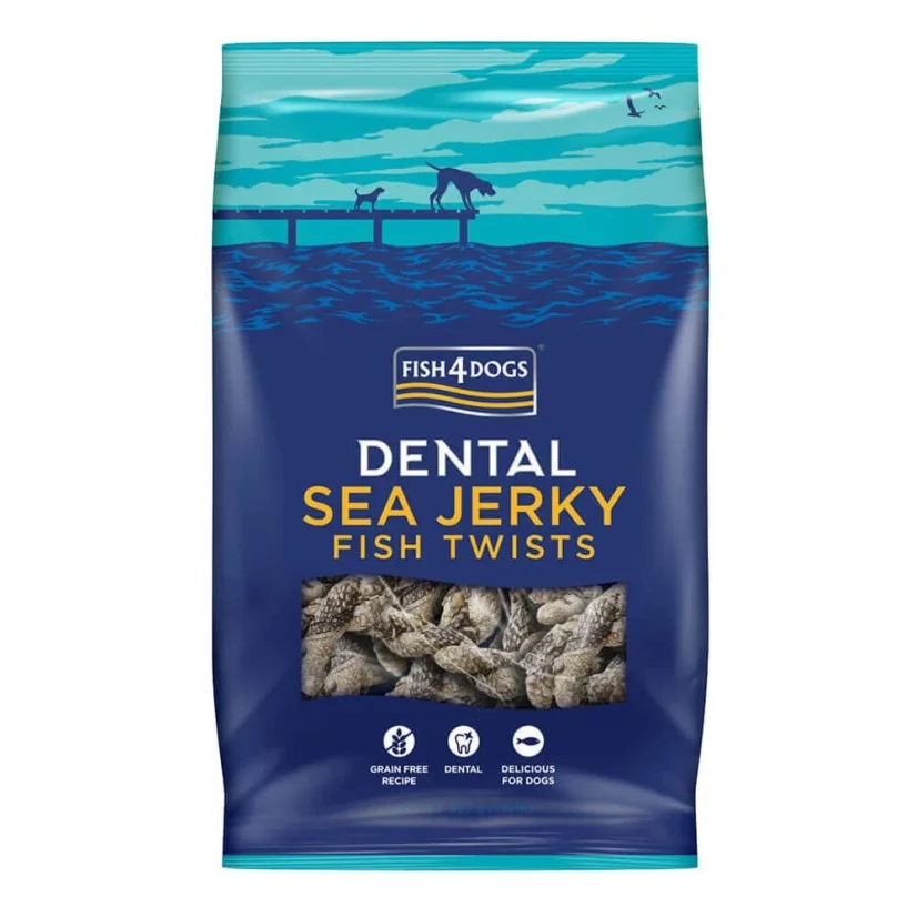 FISH4DOGS Dentálne pamlsky - ryba závitky 100g