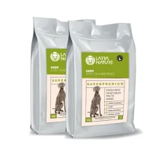 Larra Nature Jeleň a Brusnice 22/12 2x12 kg - Deer - slovenské krmivo pre kastrovaných a starších psov - nový obal