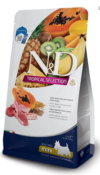 Farmina ND TROPICAL SELECTION (AG) adult mini, lamb 1,5 kg
