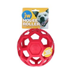 JW HOL-EE Roller L 15 cm Red - dierovaná loptička pre psa