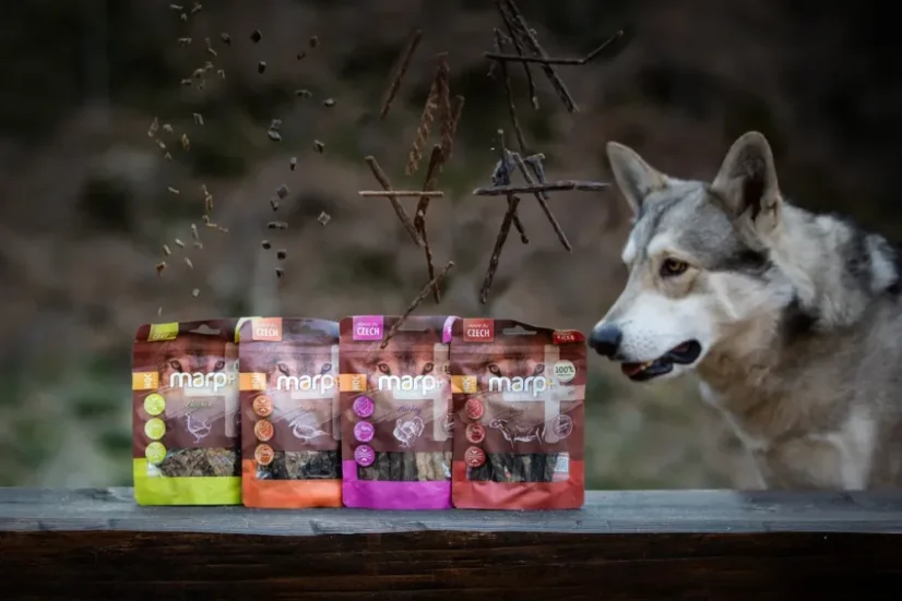 Marp Treats Holistic+ maškrty pre psov kačacie 80g 3