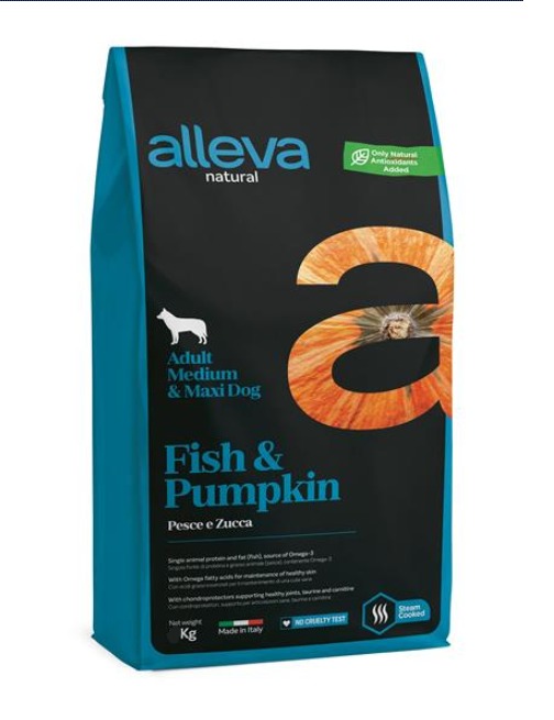Alleva Natural adult M/MAX fish pumpkin 2 kg Alleva Natural adult M/MAX fish pumpkin 2 kg